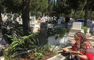Bayramın ilk günü mrzarlıklarda yoğunluk
