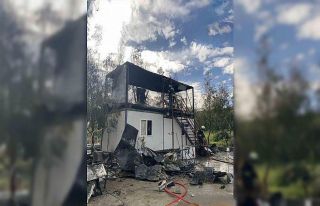 Bodrum’da konteyner yangını