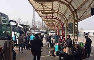 Bursa Şehirlerarası Otobüs Terminali’nde bayram...