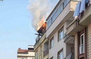 Bursa’da apartman terasında yangın paniği