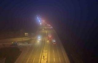 Bursa’da sis: Mudanya yolunda görüş mesafesi...