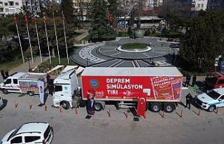 Deprem Haftası’nda simülasyon tırı sahada