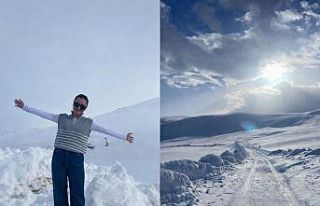 Diyadin’de kar engel tanımadı, öğretmenler görev...