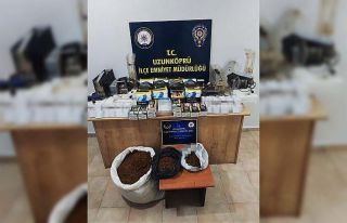 Edirne’de kaçak tütün ve makaron operasyonu