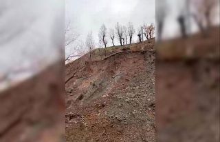 Elazığ’da toprak kayması