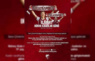 Elazığspor’dan kadın taraftarlara jest