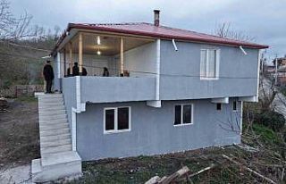 Evi yanan ailenin yaraları sarıldı: Yenilenen ev,...