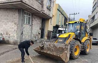 Eyyübiye’de sel sonrası temizlik çalışmaları...