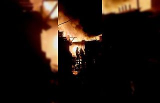 İşçi lojmanları alevlere teslim oldu