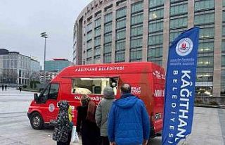 Kağıthane’de iftara yetişemeyenlere sıcak çorba...