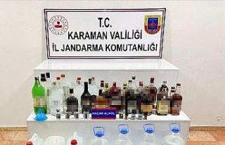 Karaman’da kaçak alkol ele geçirildi