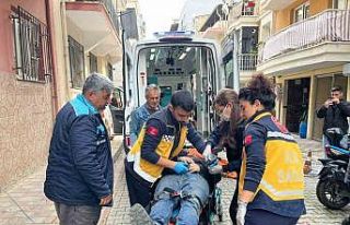 Klima motoru yerinden çıktı, işçi yere çakıldı