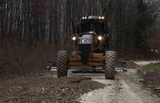Köylerde yol bakım çalışmaları tamamlanıyor