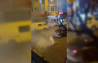 Küçükçekmece’de havai fişekli kutlama sırasında...