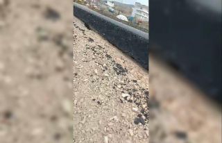 Kurtalan’da yeni yapılan yolun tehlike oluşturduğu...