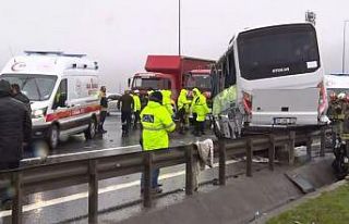 Kuzey Marmara Otoyolu’nda polis servis minibüsü...