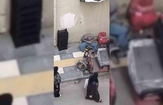 Mardin’de dilencinin para saydığı anlar kamerada