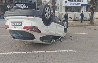 Marmaris’te takla atan otomobil sürücüsünün...
