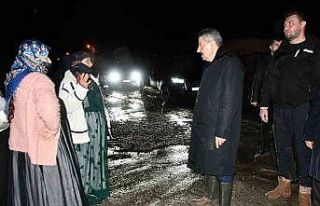 Milletvekili Arslan Tatar Kasrik’teki sel bölgesinde...