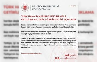 MSB: "İran’dan ateşlenip Türk hava sahasına...