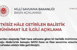 MSB: "Türk hava sahasına giren bir balistik...