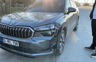 Muş’ta yolun karşısına geçen köpeğe otomobil...