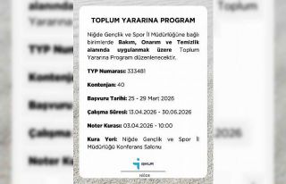 Niğde’de kamu kurumlarına 4 daimi, 110 geçici...