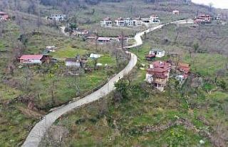 Ordu’da beton yol çalışmaları devam ediyor