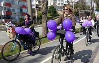 Ordu’da kadınlar 8 Mart dolayısıyla pedal çevirdi