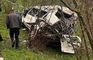 Ordu’da minibüs fındık bahçesine yuvarlandı:...
