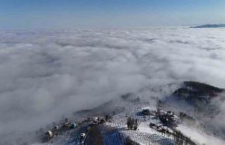 Ordu’da sis bulutları bir ilçeyi kapladı