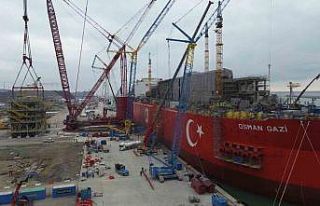 Osman Gazi’ye 2 bin 500 tonluk ünite yerleştirildi