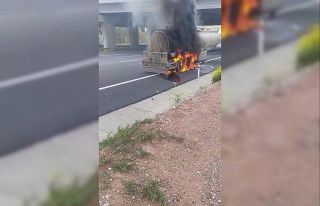 Osmaniye’de mazot yüklü tanker alev aldı