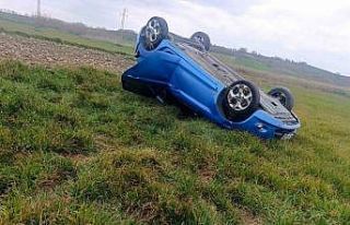 Pehlivanköy’de taralaya uçan otomobilin sürücüsü...