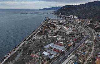 Rize Şehir Hastanesi inşaatı hızla devam ediyor