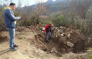 Roma dönemine ait kalıntıların bulunduğu bölge...