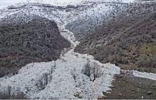 Şırnak’ta çığ düşme anı kameraya yansıdı
