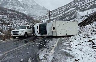 Şırnak’ta kamyonet devrildi: 1 yaralı