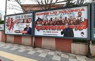 Sungurlu’dan Çorum FK’ye Süper Lig yolunda pankartlı...