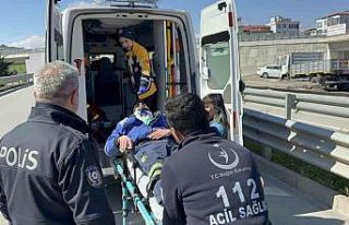 Tamire götürülen araç kaza yaptı: 1 yaralı