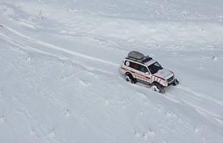 Tatvan’da rahatsızlanan hasta paletli ambulansla...