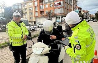 Tavşanlı polisinden motosiklet denetimi