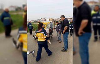 Tekirdağ’da motosiklet kazasında sürücü yaralandı