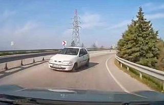 Ters yönde seyir eden araç faciaya davet çıkardı