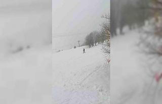 Uludağ’da Mart sonunda kar sürprizi