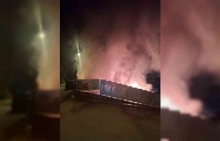 Üsküdar’da şantiyede işçilerin kaldığı konteynerlerde...