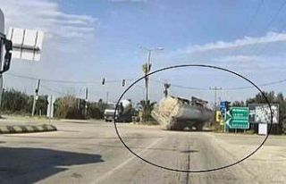 Yakıt yüklü tankerin portakal bahçesine uçtuğu...