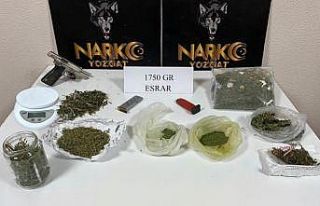 Yozgat’ta bin 750 gram esrar ele geçirildi