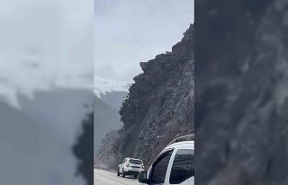 Yüksekova-Van kara yolunda korkutan görüntü