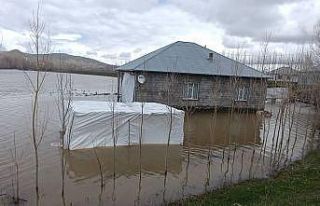 Ağrı’da sağanak yağış sonucu dereler taştı